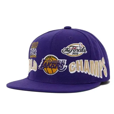 Gorra Mitchell and Ness Los Angeles Lakers World Champs Snapback Purple HHSS7714-LALYYPPPPURP - 1