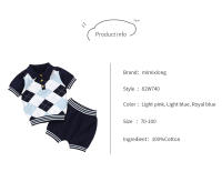 Conjunto de ropa de Verano para niños, camiseta de manga short with Cuello de Tortuga y pantalones cortos, trajes de Algodón para niños de 0 a 18 meses - details 2