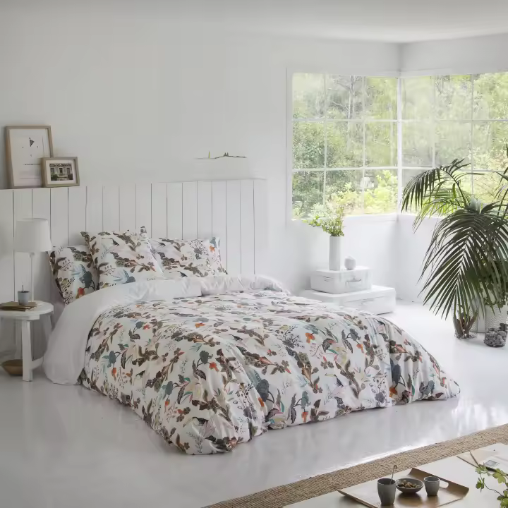 ETHERE MAISON - Funda nórdica Ricamo, algodón 200 hilos. Cierre con botones. - 1
