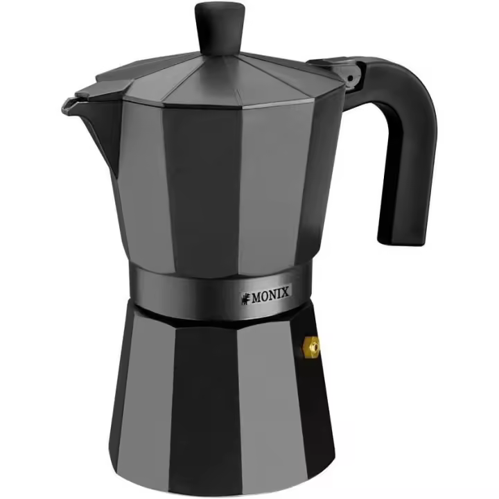 CAFETERA ITALIANA MONIX VITRO-NOIR / 6 TAZAS / ALUMINIO - 1