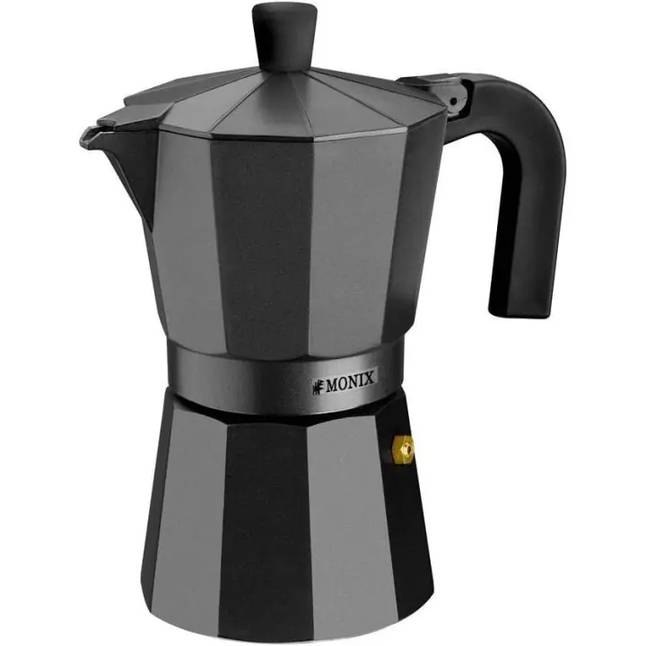CAFETERA ITALIANA MONIX VITRO-NOIR / 9 TAZAS / ALUMINIO - 1