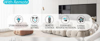 Aigostar Ventilador de Techo con Luz Silencioso 52″, Motor DC Reversible 33W, Mando a Distancia, 6 Velocidades, 2700K/4000K/6500K, Ideal para Dormitorio, Sala o Cocina. Ø132 cm - details 1