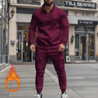 Conjunto Deportivo Casual Para Hombres Verano Otoño Invierno Con Cierre De Cremallera Y Veludo Tejido De Poliéster Talla S a XXXL - details 89