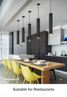 Lámpara Colgante De LED Moderna En Tubo Largo Cilindrica Para Cocina Y Comedor IluminaciónSuspension Con Cordón Estilo Contemporáneo - details 16
