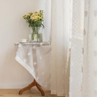 Cortinas Blancas Voile Transparentes Para Sala De Estar Con Borlas Rod Pocket Decoración De Boda Y Fiesta Valsan Puerta Panel De Malla - details 5