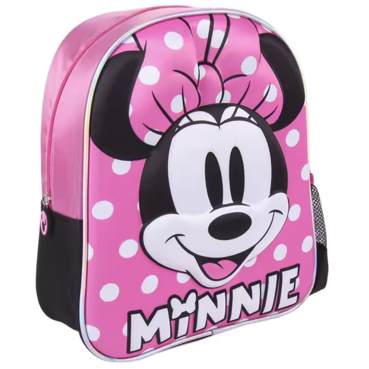 Disney Minnie Mouse Cerdá Mochila 71270 Rosa 3D Infantil con Cremallera y Asas Acolchadas - 1