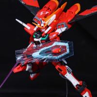 Figura De Acción Mecha INFINITE JUSTICE ZGMF-X19A Roja 1/144 Con Base Para Decoración De Escritorio Juguete Para Niños Regalo - details 0