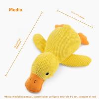 Juguete De Peluche Para Perros Booteely Companion Dormido Pato Resistente a Mordidas Alivio De Masticar Sonido De Mordida Adecuado Para Mascotas - details 1