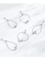Zenyth elegante Anillo ajustable de Plata de Ley 925 con Cadena del Alfabeto Árabe para Mujer, Boda, cumpleaños, regalo del Día DE LA Madre - details 10