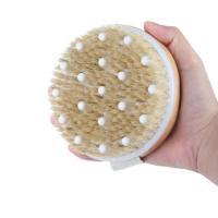 Cepillo De Masaje Corporal Para Piel Seca Con Cerdas Naturales Eliminador De Piel Muerta Anti Celulitis Exfolia La Circulación Sanguínea Herramienta De Masaje - details 8