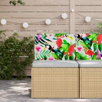 Cojín de exterior vidaXL Multicolor Poliéster 60 x 12 x 40 cm Patrón - details 3