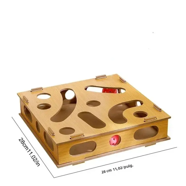 Juguete Interactivo Para Gatos Caixa De Laberinto Para Gatos Alimentador Divertido Con Multiple Agujeros Juguete Para Gatos Juguete Para Gatos Para Estimular La Mente Juego De Interacción Para Gatos - 1