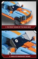 Bloques De Construcción Para Niños F-150 Pickup Truck 457PCS Modelo De Camión De Entrega Conector Viaje Cola Regalo De Fiestas Educativo DIY De Plástico Compatible Con Lego - details 5