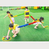 Banda Elástica De Fleece Para Niños Bandas De Resistencia Dinámicas Para Ejercicios Cooperativos Bandas De Estiramiento Para Entrenamiento Cardio En La Pierna Equipamiento De Juegos De Equipo Para Jardín Escolar - details 3