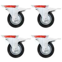 vidaXL Ruedas Giratorias con Frenos Dobles con Diámetro 100mm Materiales Cantidad 4 unidades,  8 unidades,  12 unidades y mas - details 5