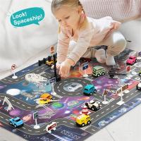 Mesa De Juego Ciudadana 83x57cm Con Señales De Tráfico Mapa De Estacionamiento Dinosaurio Fermero Juguete Educativo Para Niños Sin Batería Material ABS - details 15