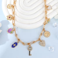 Encanto Collares de Gargantilla para mujer, joyería de moda para damas y niñas, joyería de moda, collar de encanto de llave de corazón de lujo - details 3