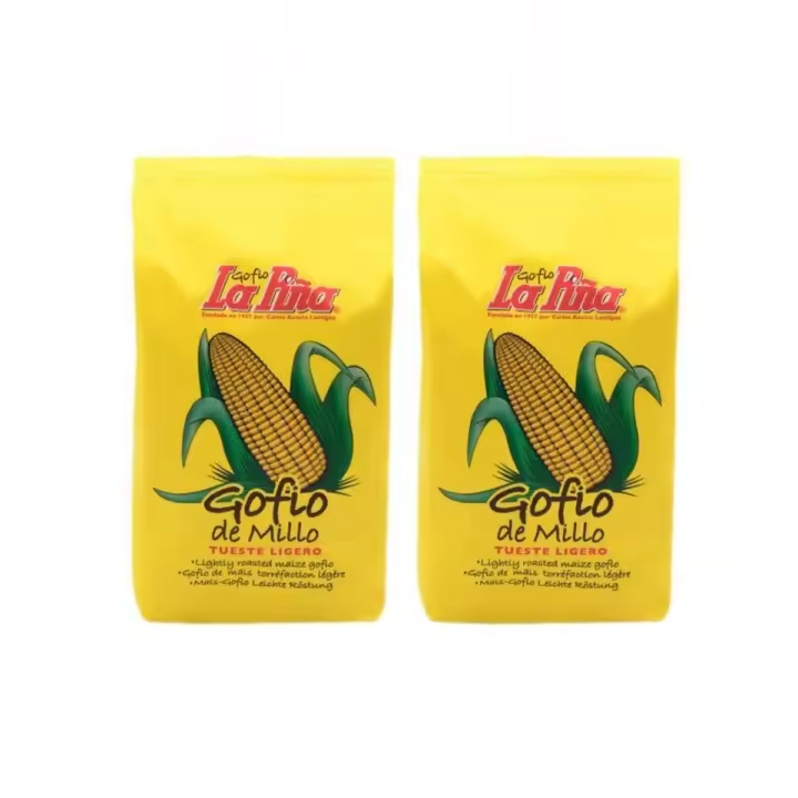 Gofio La Piña - Gofio Millo Tueste Ligero 1kg  (Pack 2) | Producto Natural | Fuente de Proteínas Vegetales | Rico en Minerales | Aporte de Energía | Efecto Saciante - 1