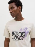Jack & Jones SS25 Hombre Pack 2 Camisetas de Algodón Mod JJjaxon TEE CREW logo estampado Moda Casual Informal REF 269390 - details 6
