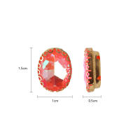 10x14mm Ovalado Diamante Coloreado Para Manualidades Joyería Vestimenta Zapatos Sombreros Accesorios DIY Bordado De Ojo De Caballo - details 1