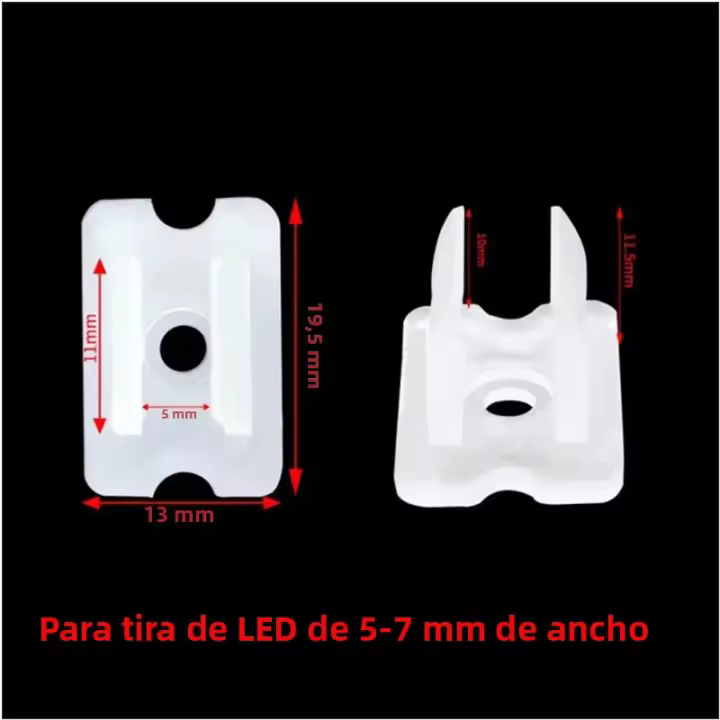 Clavos De Conexión LED Accesorios De Iluminación Montaje En Pared Para Strip Luz Neón COB RGB 5050 Adecuado Para 5-8MM 10-12MM 14-17MM - 1