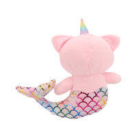 Muñeco De Peluche De 28cm En Forma De Sirena Gato Juguete Suave De Peluche Para Decoración De Habitación De Niños Regalo De Cumpleaños - details 6