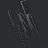 Set De Peine Profesional De Fibra De Carbono Para Peluquería Peine Para Cola De Caballo Corte Peine De Plástico Para El Cabello - details 3