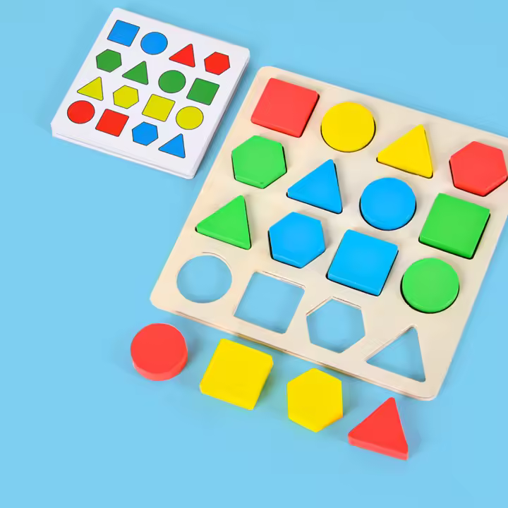 Juguete Educativo Para Niños Y Padres Interacción Temprana Enigma De Colores Y Formas Bloques Geométricos Juego De Puzle Educativo - 1