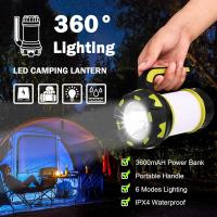 LED interior para acampar, recargable por USB, regulable, IP68, impermeable, multiticón, portátil, Iman Colgante Con, para RV, Sótano, apagón, tienda de campaña (Green) - details 3
