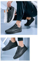 Zapatos De Cuero Genuino Para Hombre Moda Casual Suela Suave Para Caminar Formal Negocios Oficina Tenis Clásicos Casuales Transpirables Con Cordones - details 10