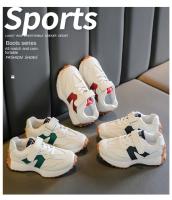 Zapatos Para Niños Y Niñas Transpirables De Cuero PU Tenis Planos Para Bebés En Colores Rosa/Negro/Ceniza Tallas 21-36 - details 2