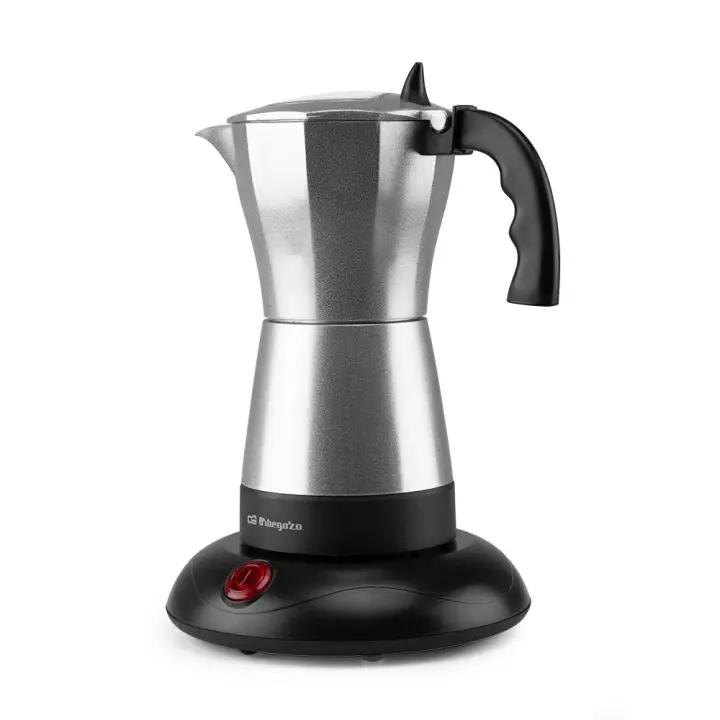 Orbegozo cafetera eléctrica 6 tazas KFE 660, tapadera con ventana, base de tacto frío y rotación 360, apagado automático, 480 W - 1
