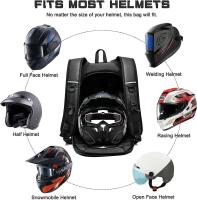 Mochila Negra Impermeable Para Deportes Al Aire Libre Motocicleta Viajes Negocios Con Portátil Bolsa De Casco Universal De Nylon Y Oxford - details 1