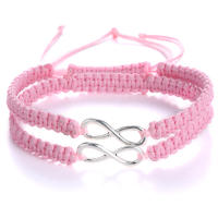 Pareja De Pulseras De Amor Infinito Hechas a Mano Para Hombres Y Mujeres Cadena De Cordón Tejida Con Encanto Joyería De Amistad - details 16