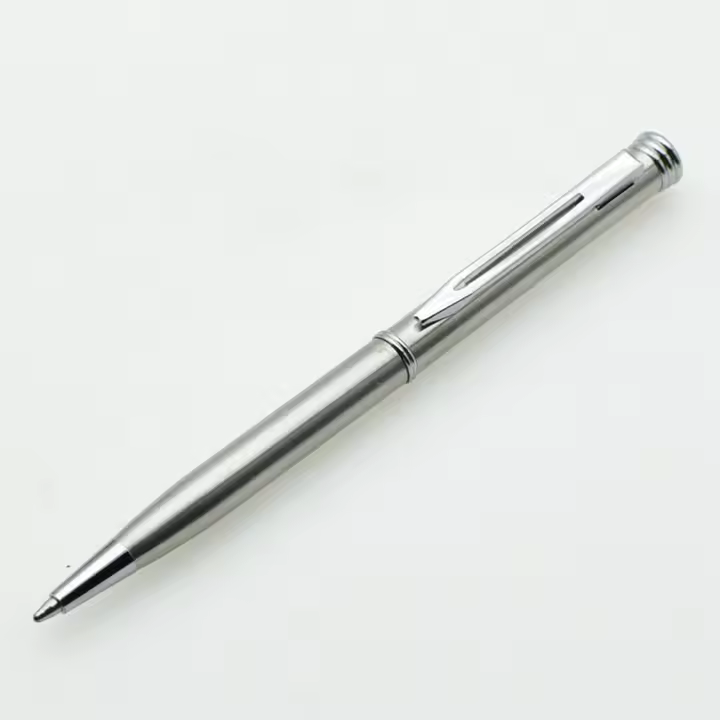 Mini Bolígrafo De Punta Fija Metálico 0.7mm Tinta Negra Recargable Retractil Para Firmar Oficina Escuela Suministros De Papelería - 1