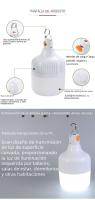 Bulbo LED Portátil Recargable Por USB Lámpara Móvil Super Brillante Para Camping Noche Emergencia Con Gancho Para Saco De Dormir Y Mercado - details 10