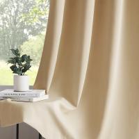 2pcs Cortinas Sólidas Modernas De 100% Negro Para Bloquear La Luz Para Sala De Estar Dormitorio Cocina Decoración De Hogar Privacidad - details 1