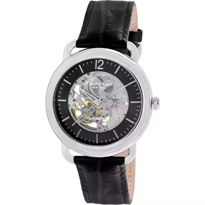 Kenneth Cole KC8017 - Reloj para Hombres, Correa de Cuero Color Negro - 1