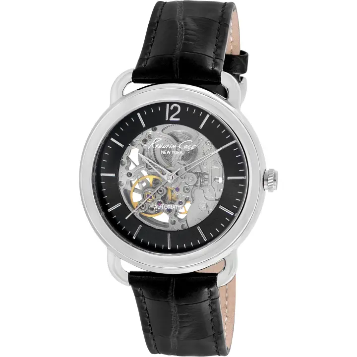 Kenneth Cole KC8017 - Reloj para Hombres, Correa de Cuero Color Negro - 1