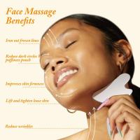 1PC Scraper De Acero Inoxidable Gua Sha Para Cuidado De La Piel Masajeador Facial Completo Y Cuello Herramienta De Masaje SPA Desintoxicante Para Relaxar El Estrés - details 9