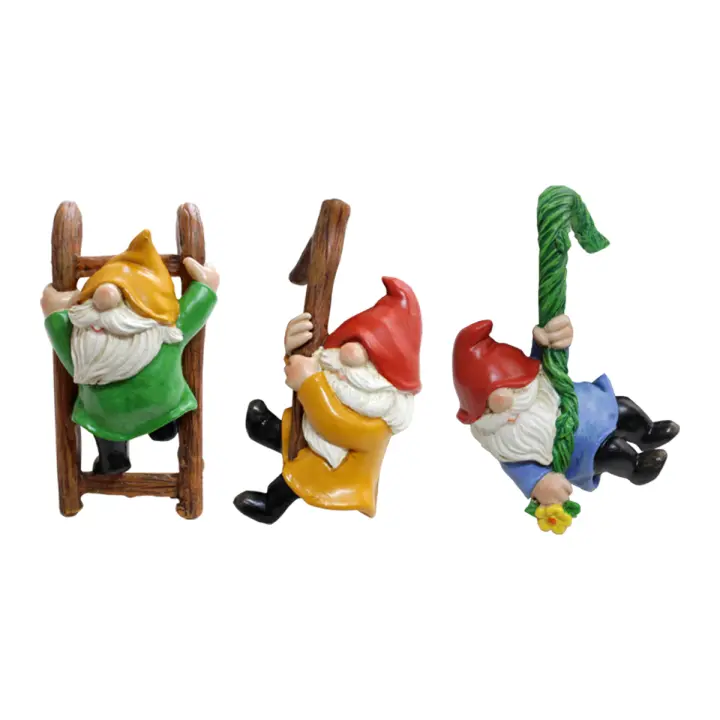 3pcs Encantadores Pendants De Resina Gnome Para Colgar Taza Florero Y Decoración Del Hogar Decoración De Jardín Al Aire Libre Paisaje De Macetas - 1