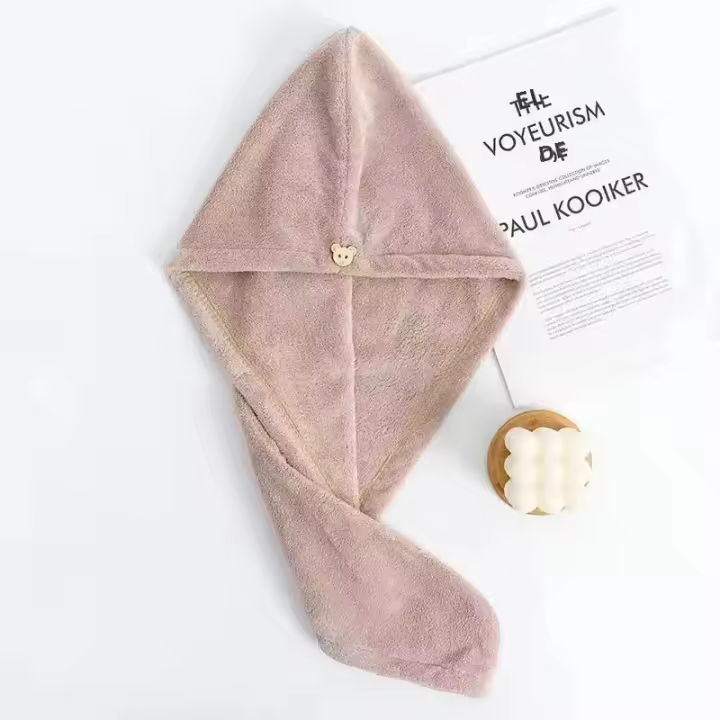 Toalla De Pelo Larga Para Mujer Secado Rápido Microfibra Suave Gorro De Ducha Para Mujer Turban Cabeza Lady Toalla De Cabeza Para Secar El Pelo - 1