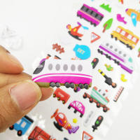 Pegatinas 3D De Burbuja Para Coche Camión Avión Vehículos Infantiles Diversión Educativa Impermeables Cartoon Anime Para Niñas Y Niños - details 2