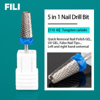 Juego De 5 En 1 Brocas De Carburo De Titanio Para Uñas Herramienta De Manicura Para Eliminar Polvo De Uñas Y Aplicar Gel UV Accesorios Para Maquillaje - details 6