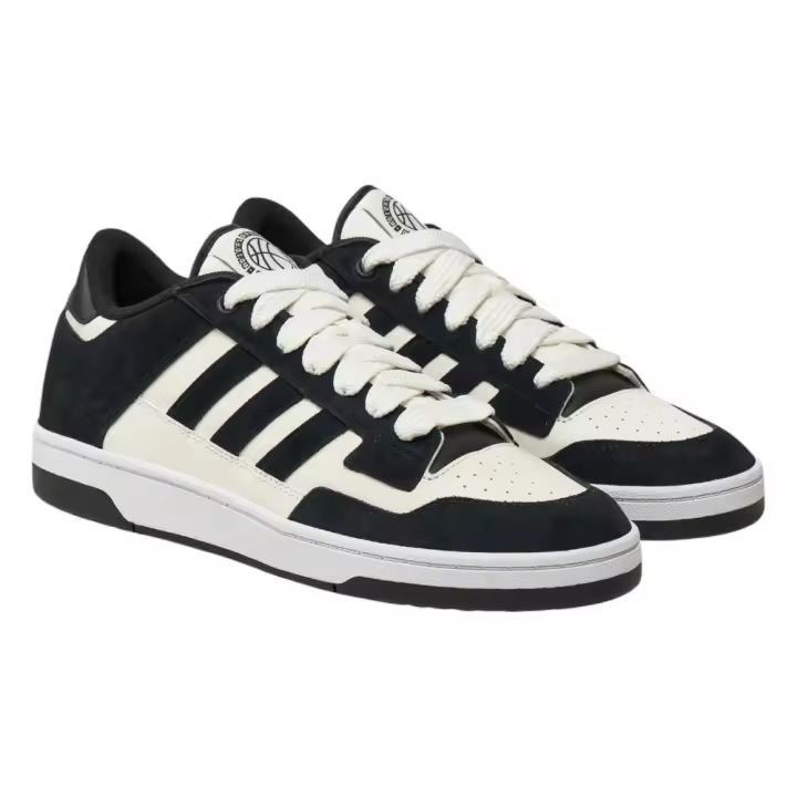 Zapatillas Adidas Rapid Court Low Negro Blancas Jp5255 Casual Hombre - 1