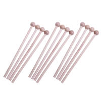 12 Pcs Palos De Batería De Madera Para Niños Cabeza Redonda Xylofón Mallets De Percusión Herramientas Musicales - details 1