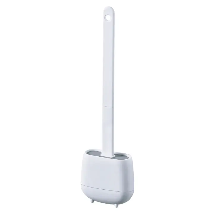 Escobilla para Inodoro WELL HOME MOBILIARIO & DECORACIÓN con Mango Antideslizante y Soporte de Secado Rápido - Blanco - 1