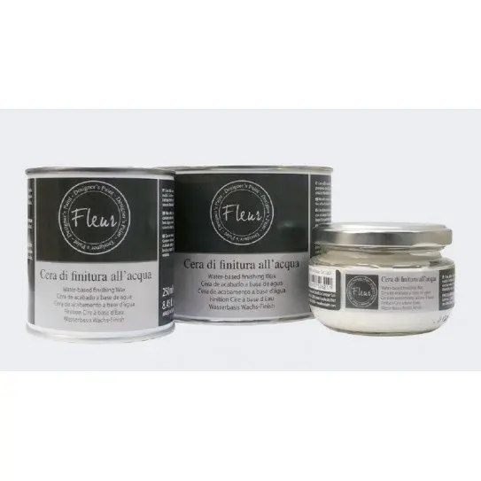 Cera para madera Fleur al agua | Cera especial para acabado en madera y muebles | Cera para proteger los muebres y la madera | Despues de pintar con chalk paint o cualquier otra pintura | Incolora acabado natural sin brillo - 1