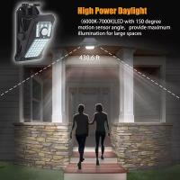 Lámpara Solar LED Para Jardín Exterior Con Sensor De Movimiento Y 3 Modos Impermeable Para Camping Instalación En Valla Escenario De Calle - details 2