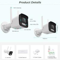 Cámara De Seguridad IP 8MP 4K Wifi Con Detección De Humanos AI Cámara De Pared Bala 2MP Visión Nocturna Color CCTV Exterior ICSee - details 1